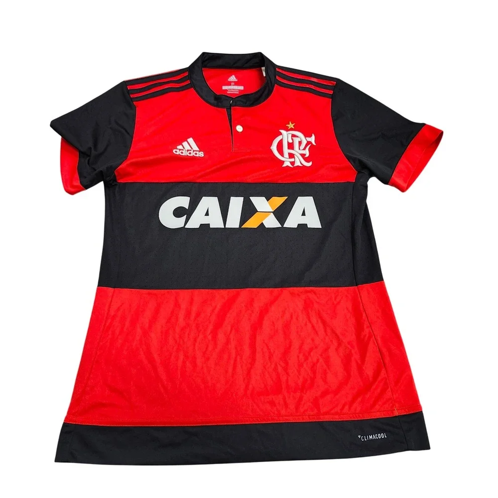 Adidas Flamengo Guerrero #9 Climacool Soccer Jersey Mens Small Brazil Red Black